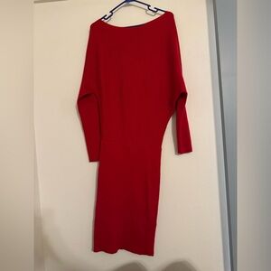 NWT Banana Republic Lenzing Ecovero Serene Sweater Dress in Red